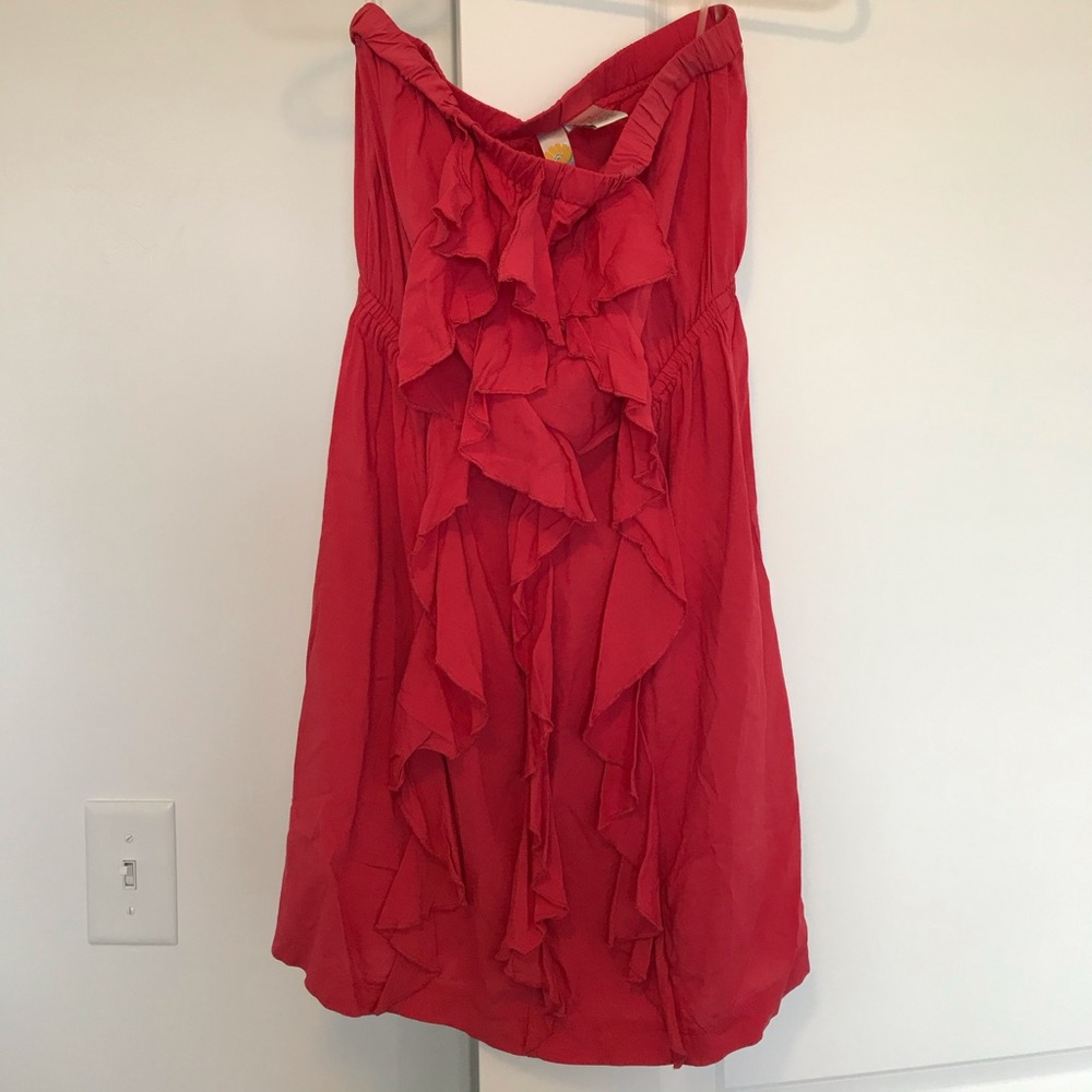 Never worn ruffle front mini dress